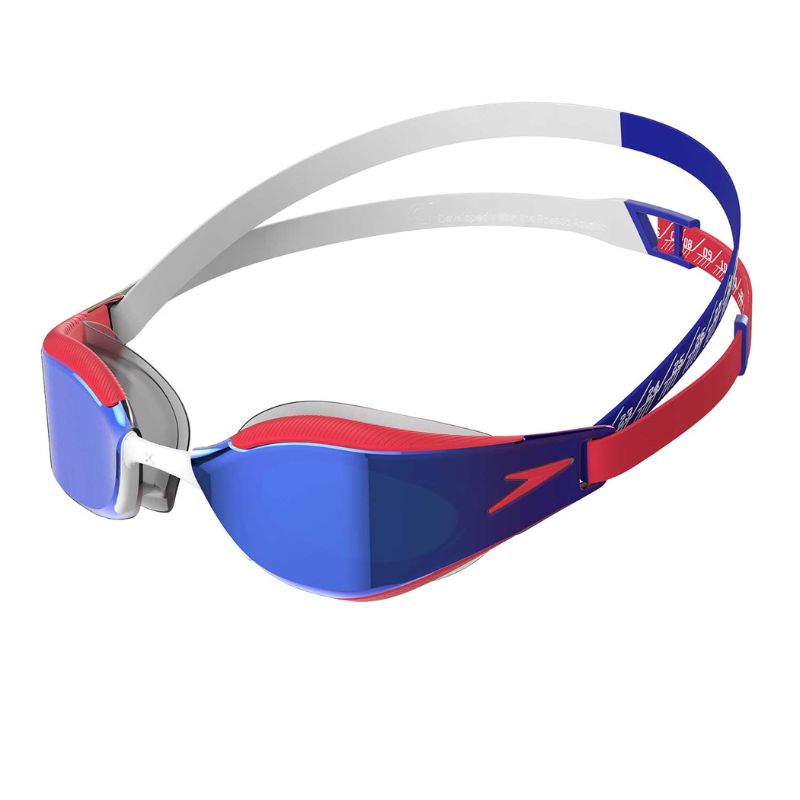 Очила за плуване Speedo Hyper Elite Mirror blue & red