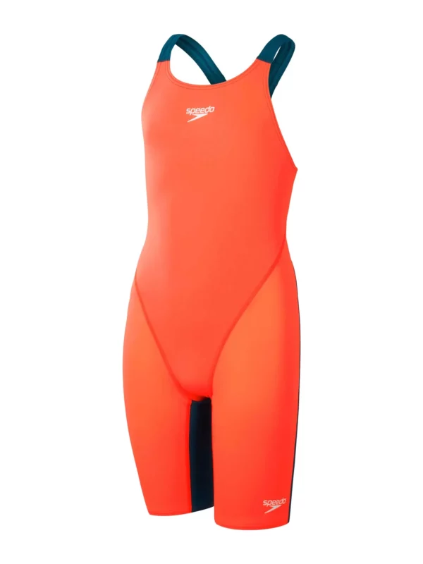 Цял бански за деца Speedo ENDURANCE+ max openback blue / orange